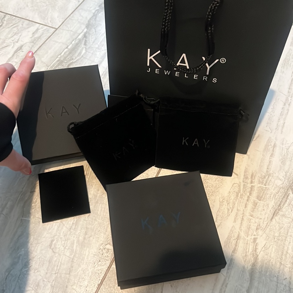 Kay jewelers two boxes and a bag